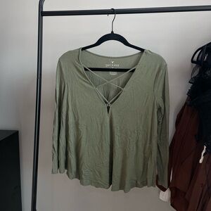 American Eagle Soft & Sexy Cross-up Blouse